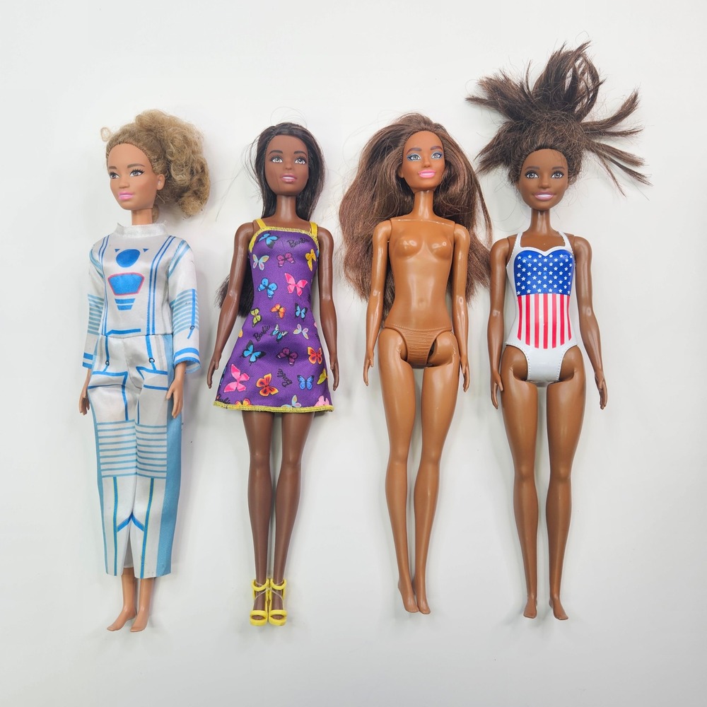 Barbie AA Fashion Dolls 11.5in Multicolor Astronaut Butterfly Patriotic Lot 4